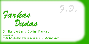 farkas dudas business card